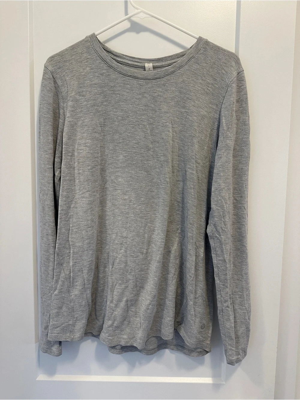 Lululemon Athletica Gray Cotton Love Long Sleeve T-shirt Size 8 Women’s - Picture 2 of 6